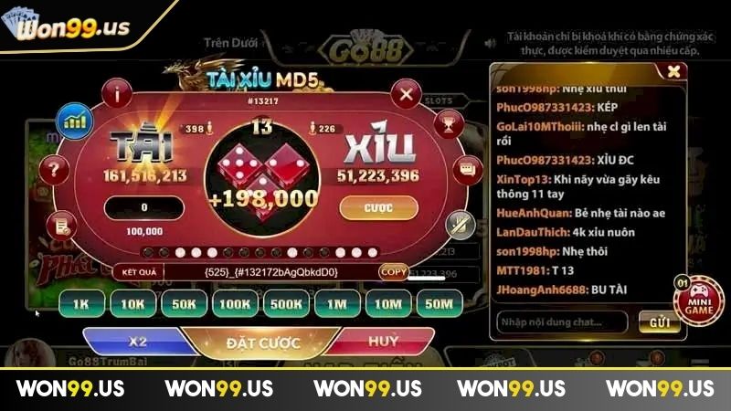 Đôi nét về siêu phẩm tài xỉu MD5 WON99